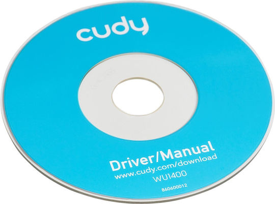 Cudy WU1400 USB Network Adapter with Wireless Wi-Fi Connection 1300Mbps and Detachable Antenna