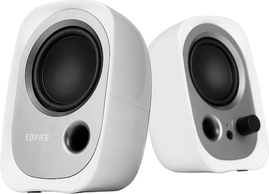 Edifier R12U Ηχεία Υπολογιστή 2.0 με Ισχύ 4W σε Λευκό Χρώμα