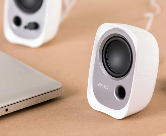 Edifier R12U Ηχεία Υπολογιστή 2.0 με Ισχύ 4W σε Λευκό Χρώμα