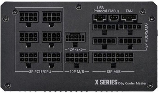 CoolerMaster X Silent Edge 1100W Черен Компютърно захранване Пълен модул 80 Plus Platinum