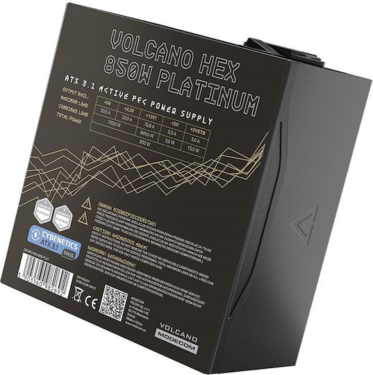Modecom Volcano Hex 850W Schwarz Computer-Netzteil Vollständig modular 80 Plus Platin