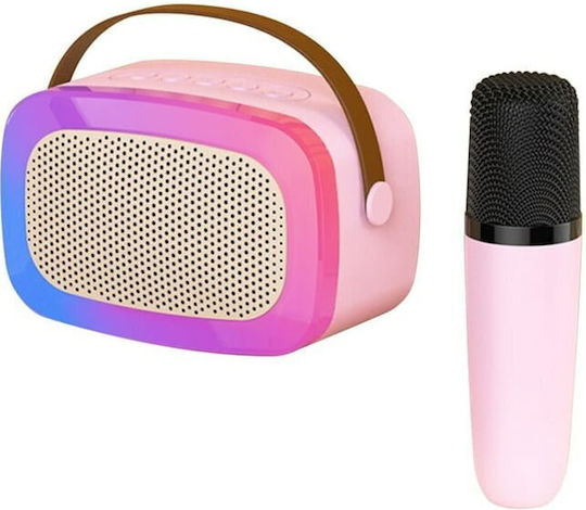 Artifact Artifact Karaoke Lautsprecher mit Kabellosem Mikrofon und Lichteffekten V66 Beiges