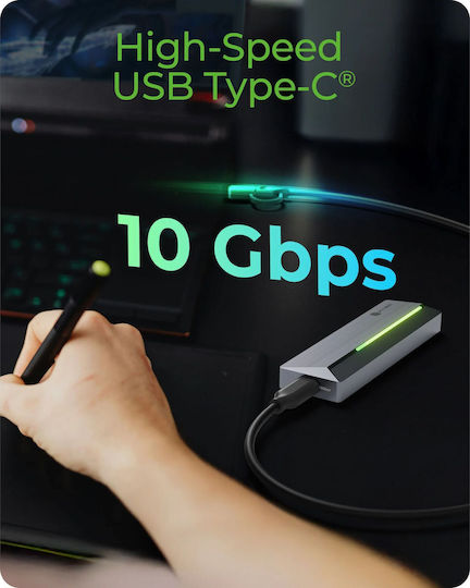 Icy Dock Θήκη για Σκληρό Δίσκο M.2 SATA III NVME με σύνδεση SATA σε Γκρι χρώμα