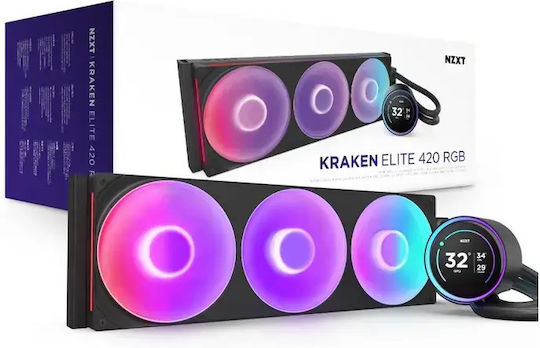 NZXT Kraken Elite 420 RGB Охлаждане AIO CPU с 3 Вентилатора 120mm