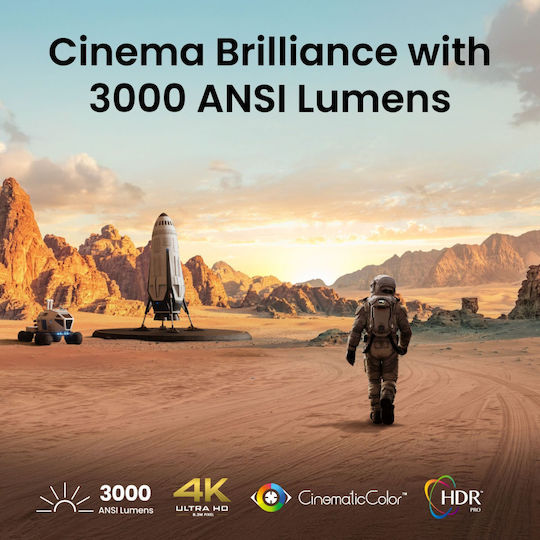 BenQ TK705i 9H.R0C77.57E Projector DLP 4K Ultra HD LED Lamp with Wi-Fi and Built-in Speakers