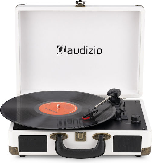 Audizio RP116CR Кутия за риболовни принадлежности Грамофон с Предусилвател и Вградени говорители Бял