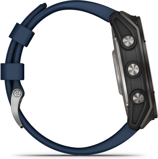 Garmin quatix 8 Titanium Αδιάβροχο Smartwatch με Παλμογράφο