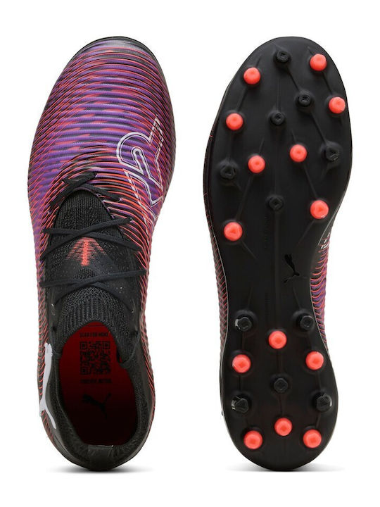 PUMA Future 8 Pro Ποδοσφαιρικά Παπούτσια με Τάπες MG Μαύρα