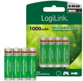 LogiLink Презареждащи батерии AAA Ni-MH 1000mAh 1.2V 4бр