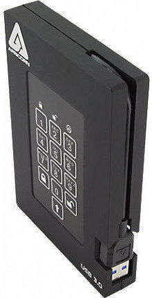Apricorn Aegis Fortress USB 3.0 Външен HDD 1TB 2.5" Черен