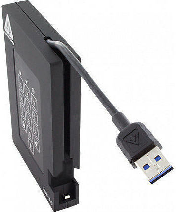 Apricorn Aegis Fortress USB 3.0 Външен HDD 1TB 2.5" Черен