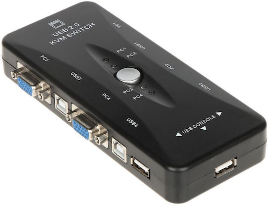 Pawonik KVM & Datenumschalter VGA+USB-SW-4/1