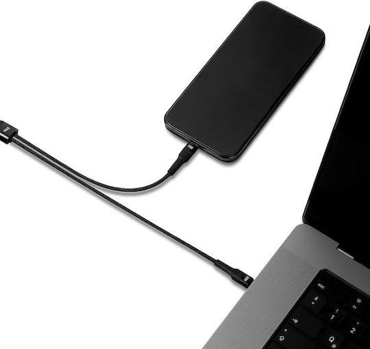TTEC Mehrere Anschlusskabel USB zu Typ-C Schwarz 1,5 m