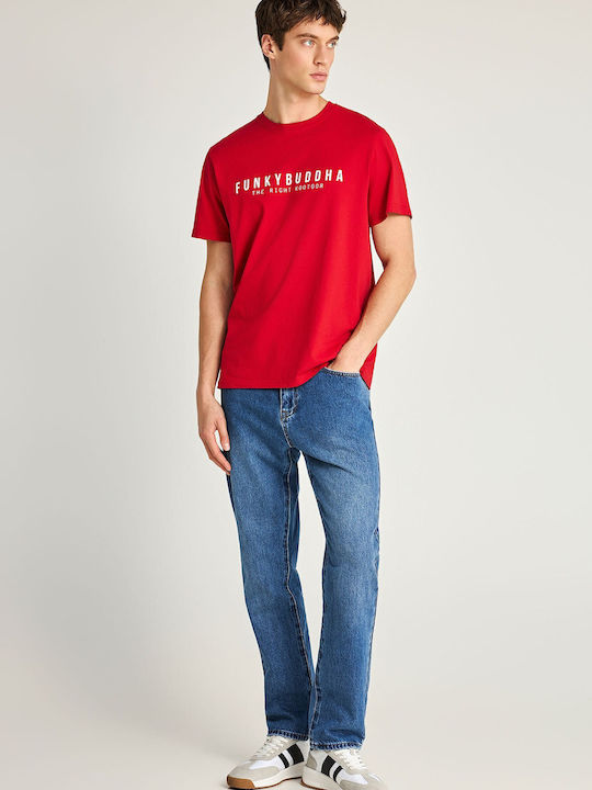 Funky Buddha T-shirt Κόκκινο Funky Buddha T-shirt Κόκκινο