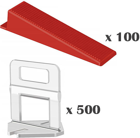 Pro 500 Kit 1.5 Mm Joint Clips 100 Wedges Tile Leveling