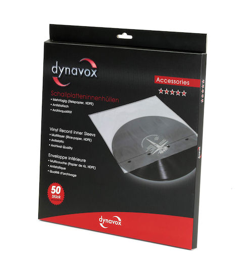Dynavox Record Inner Sleeves 50-Pack Protective Vinyl Cover