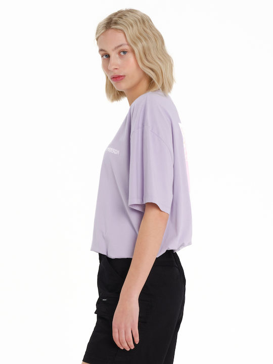 Γυναικείο Oversized T-shirt Λιλά