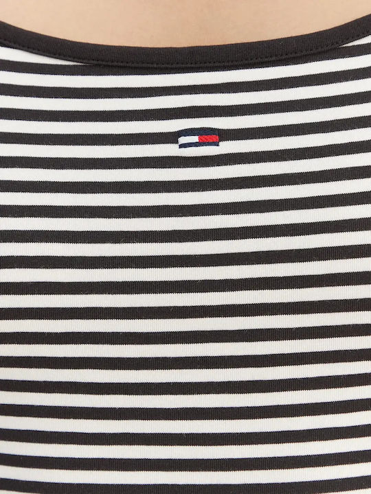 Women's Cotton Top with Spaghetti Straps Black