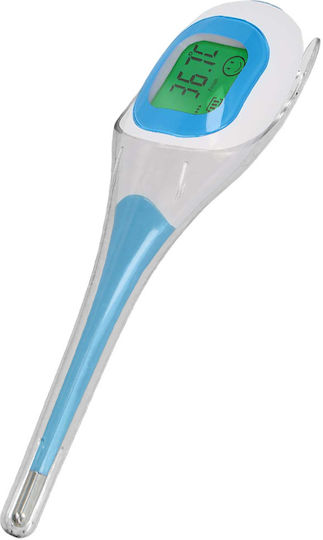 Fysic Digital Thermometer Backlit Display Fever Alarm White Blue