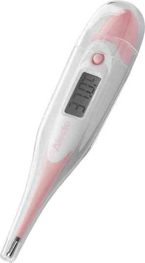 Alecto Termometru Digital Vârf Flexibil Memorie Alarmă Febră Roz