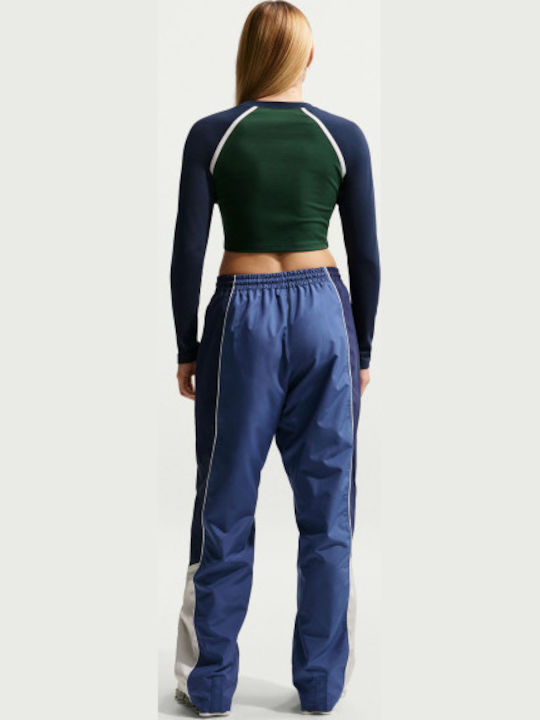 Sportswear Γυναικείο Crop Top Μακρυμάνικο Πράσινο