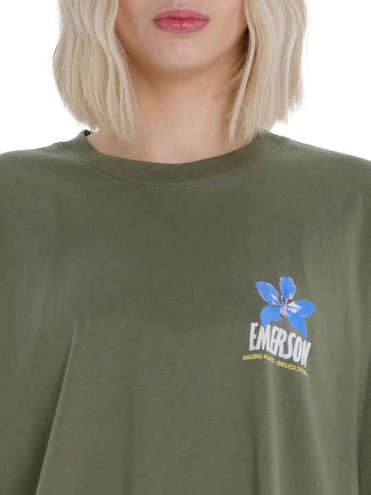 Women's Sports T-shirt Floral Green