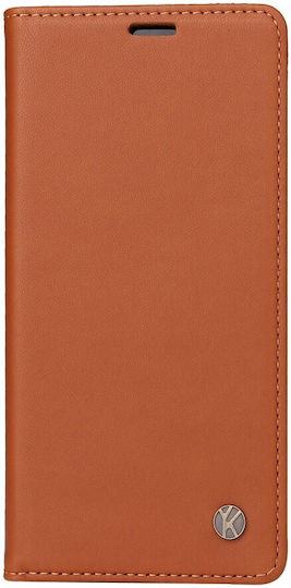 Yikatu Book Synthetic Leather / Silicone Brown Moto G15