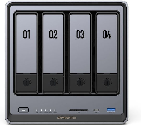 Ugreen DXP4800 Plus NAS Turn cu 4 sloturi pentru HDD/SSD și 2