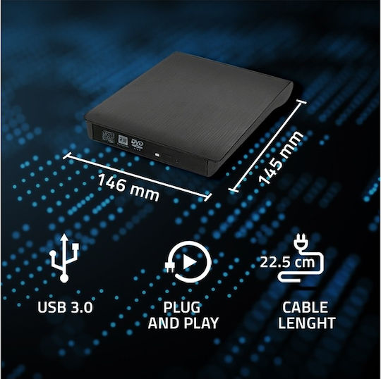 Qoltec External DVD-RW Recorder USB 3.0