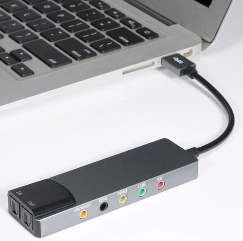 External USB 5.1 Sound Card Gray (HY-601)