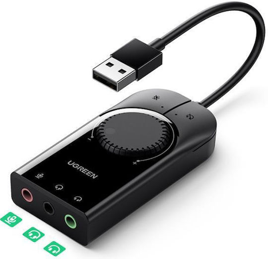 Ugreen CM129 15cm External USB 2.0 Sound Card