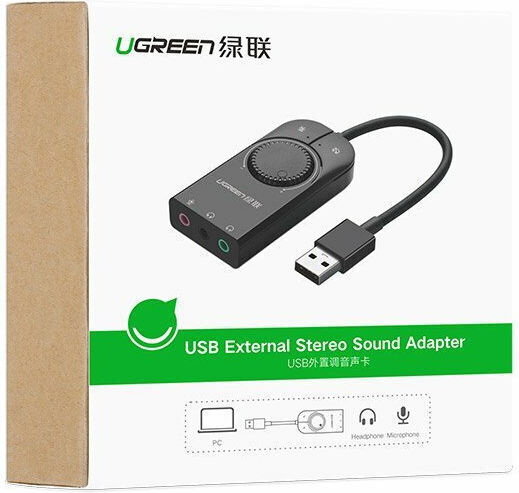 Ugreen CM129 15cm External USB 2.0 Sound Card