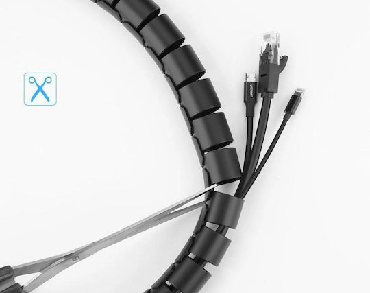 Ugreen Σπιράλ Καλωδίων LP121 25mm 3m Μαύρο