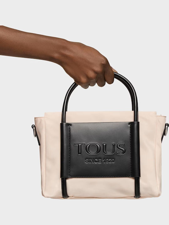 City Damen Schultertasche in Creme