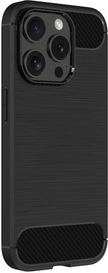 Nexeri Carbon Umschlag Rückseite Silikon Schwarz (Redmi Note 8 Pro)