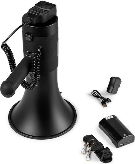 Vonyx Megafon Putere 75W cu Înregistrare vocală Player MP3 USB și Tonuri de sunet