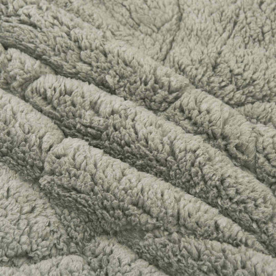 vidaXL Κουβέρτα Fleece Διπλή 200x200εκ. Ανοιχτό Γκρι