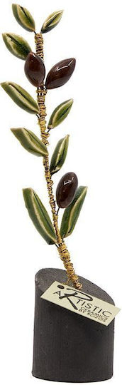 Rozos Ceramics 17-957 Handmade Ceramic Olive Tabletop Decor 4x15