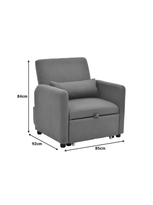 Flexa Sessel Bett Grau 85x92x84cm