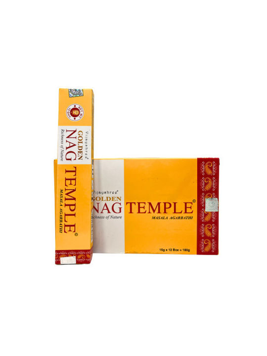 Ароматни Стик Golden Nag Temple Vijayshree Masala Agarbathi Кадилни Пръчици 15г