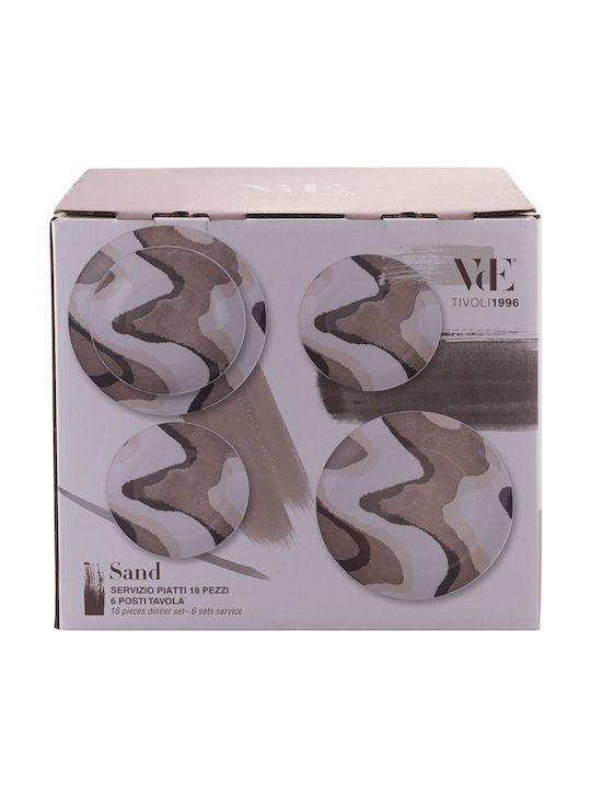 Villa D'Este Bej Porțelan Set de Vase 18buc