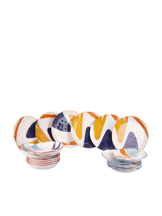 Villa D'Este Multicolor Ceramică Set de Vase 18buc