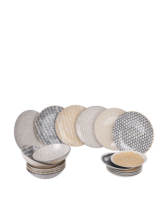 Villa D'Este White Porcelain Dinnerware Set 18pcs