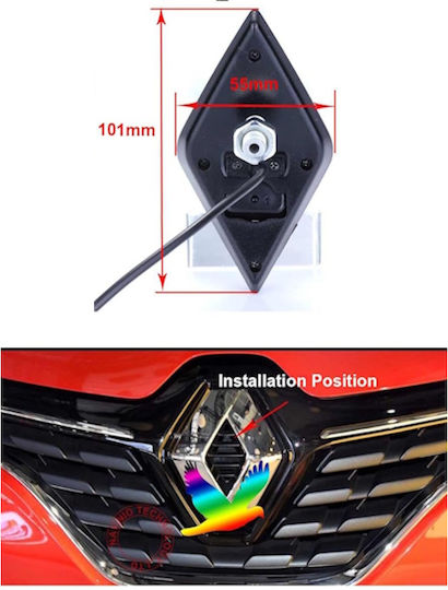 Digital Iq Camera Qs8156 Ahd-ntsc Front Camera Renault Kadjar-koleos Mod 2015-2024