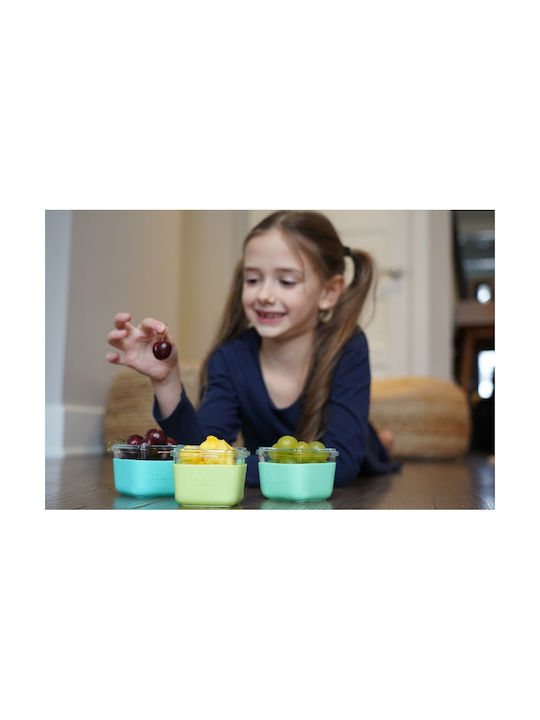 Melii Set Glass Green Lunch Boxes 160ml 3 Pieces