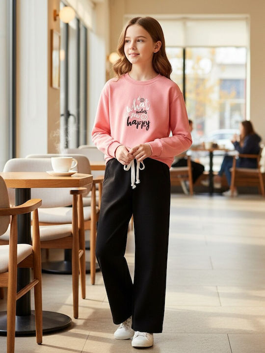 Kids Sweatpants Set Coral