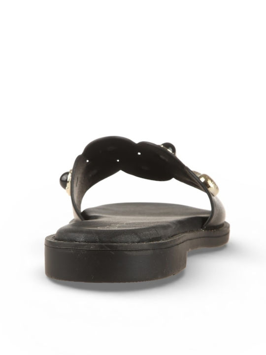 Damen Flache Sandalen Schwarz