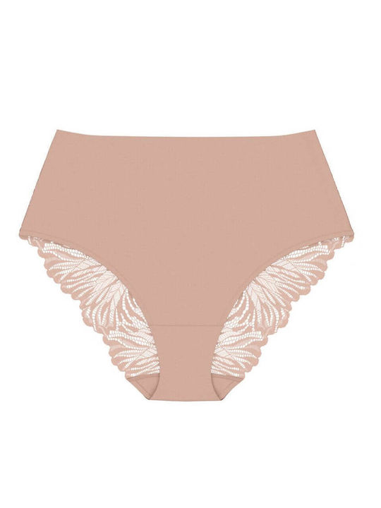Micro High Waist Women's Slip with Lace Desert Sand