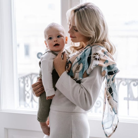 La Millou Muslin Swaddle Blankets Blue 70x70cm 2 Pieces