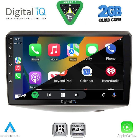 Digital IQ Car Audio System for Toyota Yaris 1999-2006 (Bluetooth/USB/WiFi/GPS/Apple CarPlay/Android Auto) with 9" Touch Screen